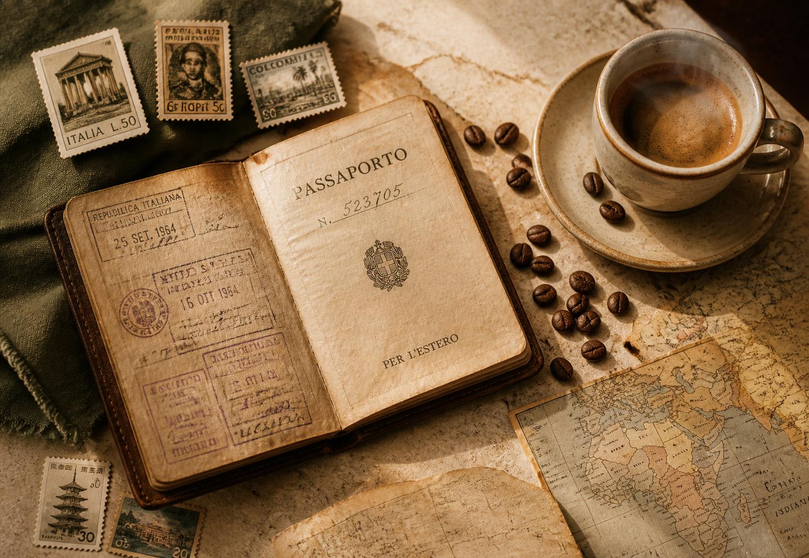 Brewport passport flatlay with stamps